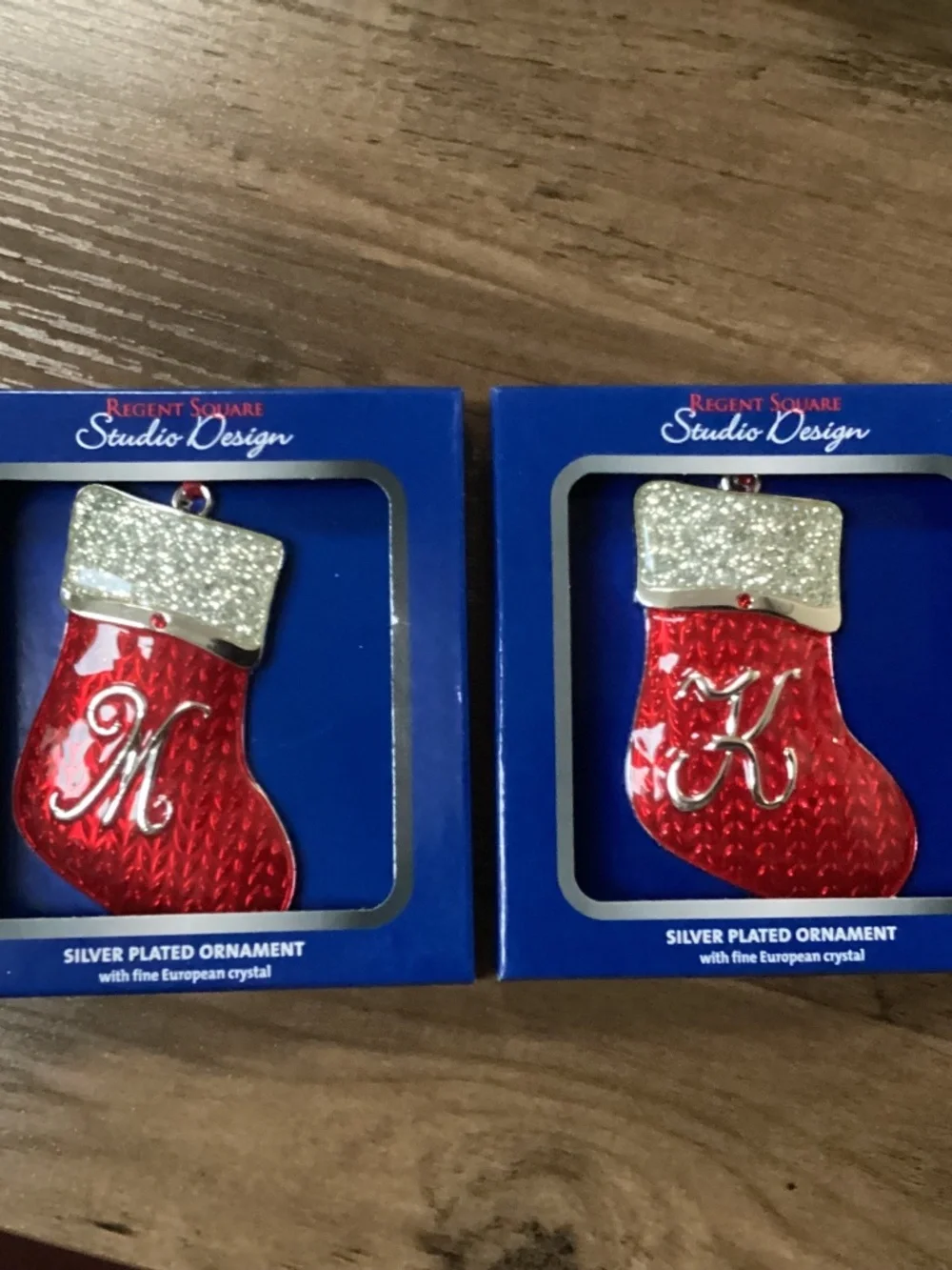 Regent Square Studio Design Silver Plated Christmas Stocking Ornaments Bundle